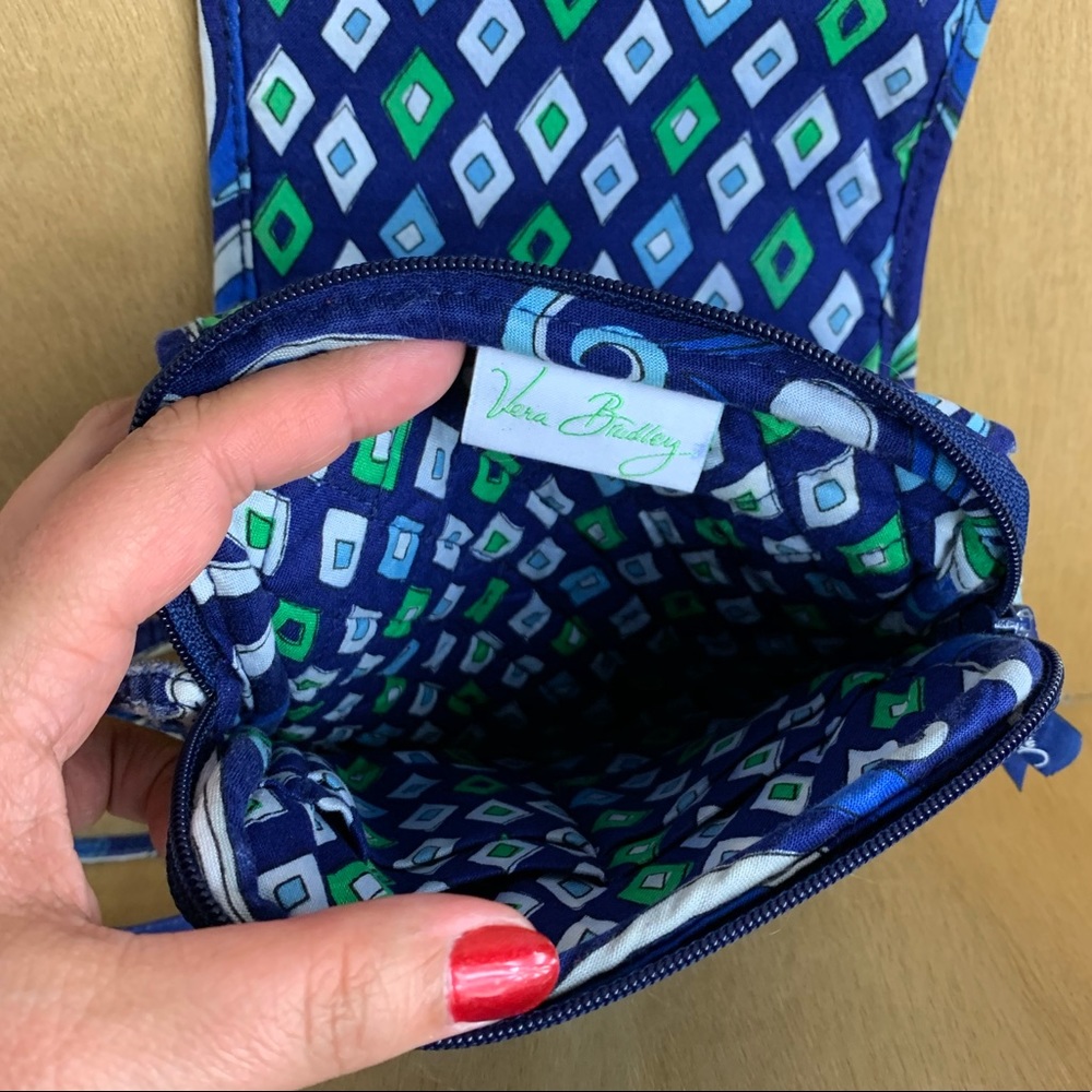 Vera Bradley "Mediterranian Blue" Cross Body Bag - Picture 6 of 11